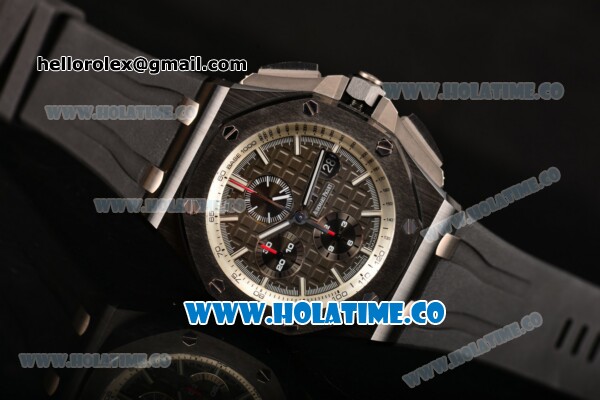 Audemars Piguet Royal Oak Offshore Chrongraph Swiss Valjoux 7750 Automatic Ceramic Case with Grey Dial and White Stick Markers - 1:1 Original (NOOB) - Click Image to Close
